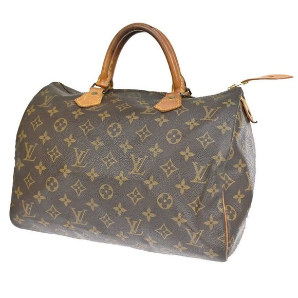 LOUIS VUITTON Speedy 30 Travel Hand Bag Monogram Leather Brown - Picture 2 of 16
